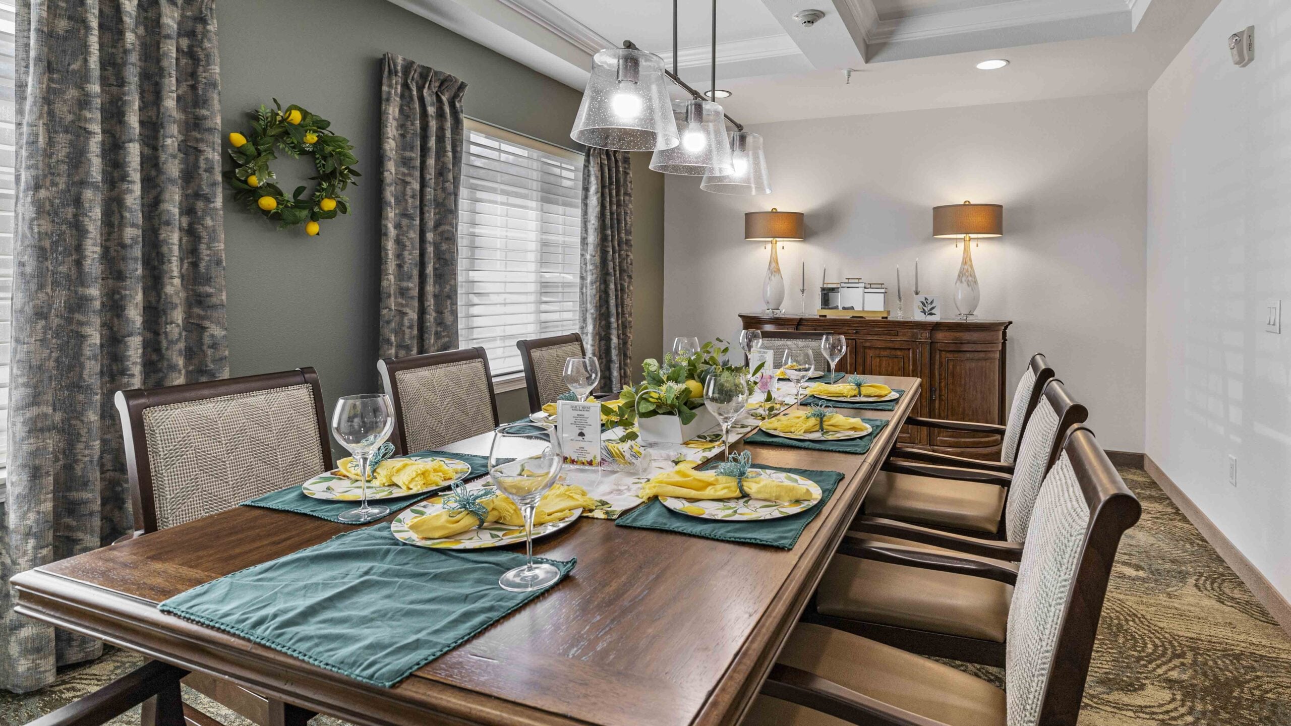 The dining room at Whispering Pines