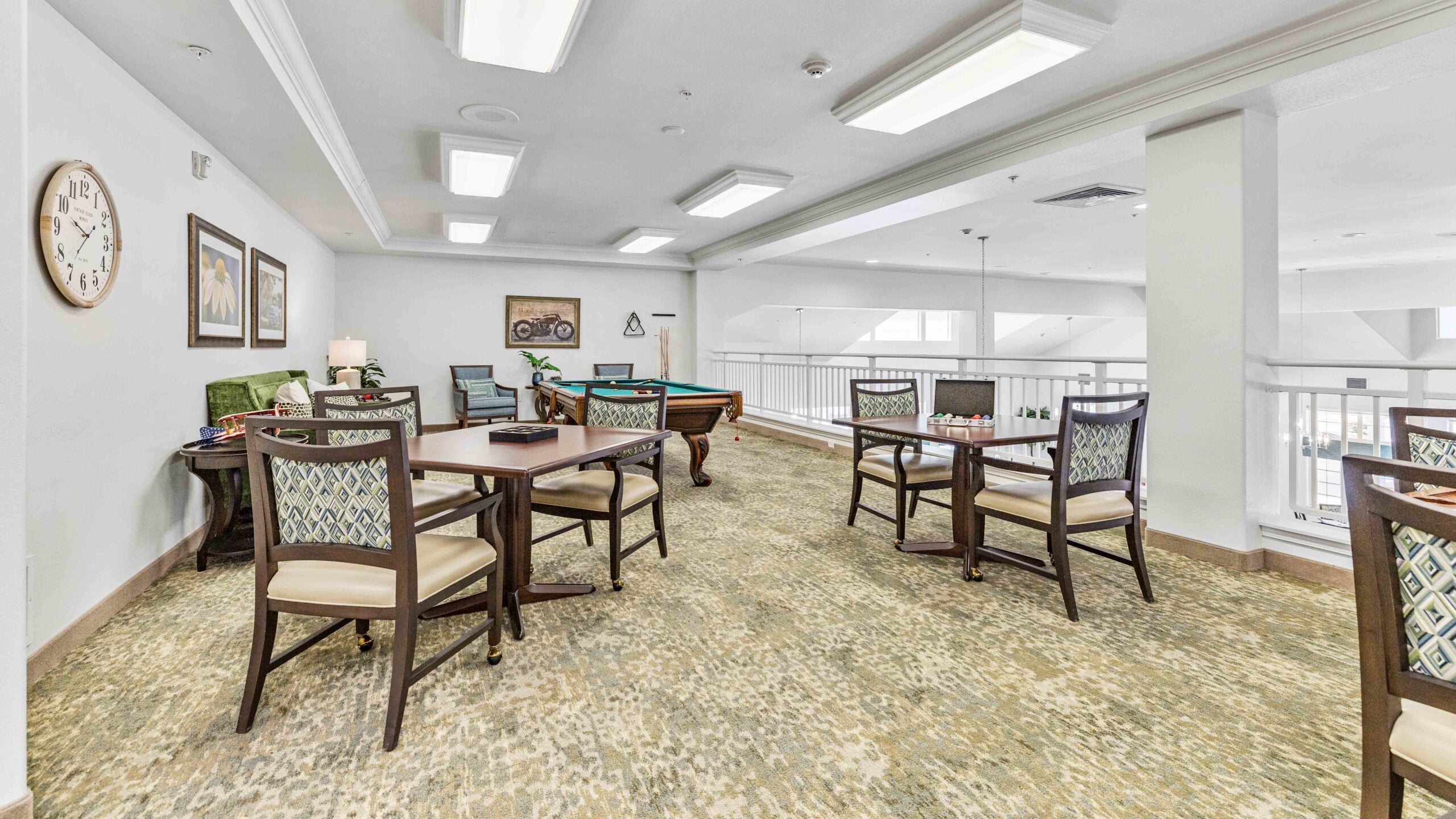 The game room at Whispering Pines