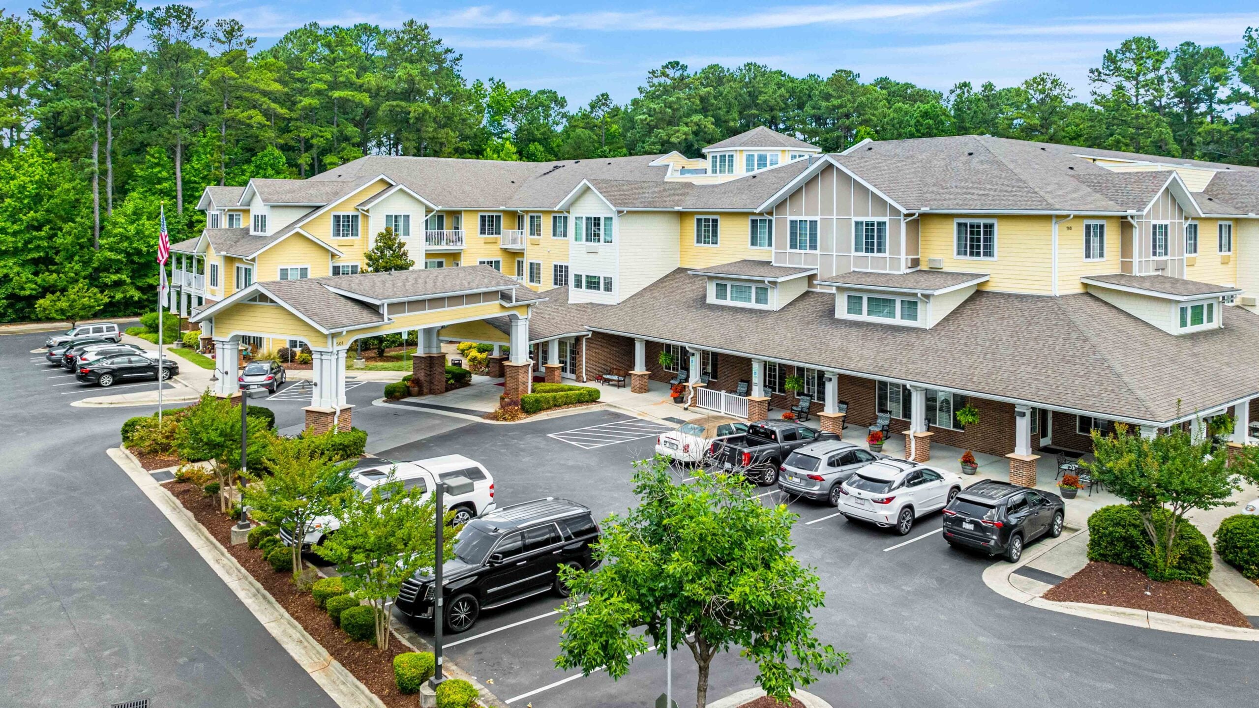 Exterior view of Whispering Pines Gracious Retirement Living