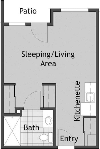 Studio Apartment floor plan layout