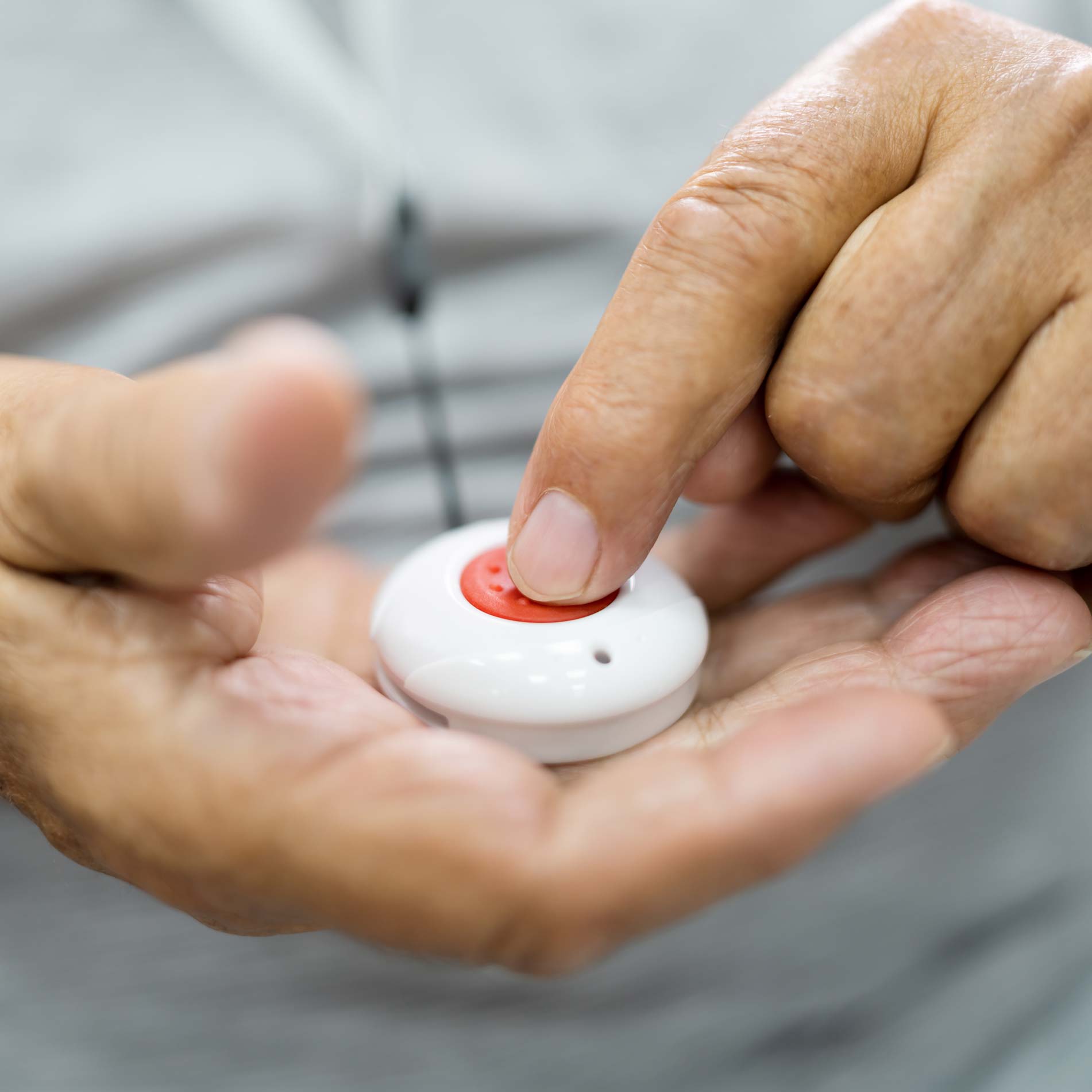 An emergency call button available to Whispering Pines residents